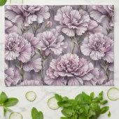 Purple Flower キッチンタオル (折り畳み)