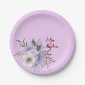 Purple flower ペーパープレート (正面)
