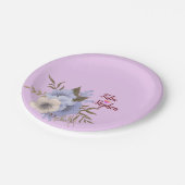 Purple flower ペーパープレート (アングル)