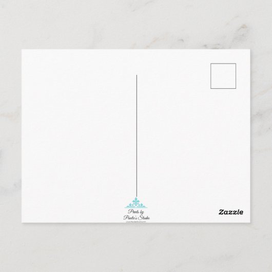 Purple Flower- Blank ポストカード (裏面)