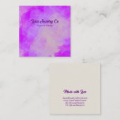 Purple Flower Burst Jewelry Craft Business Card スクエア名刺 (正面/裏面)