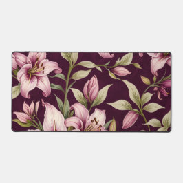 Purple Flower Desk Mat デスクマット