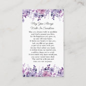 Purple Flower Memorial Photo Funeral Prayer Card 名刺 (裏面)