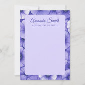 Purple flower pattern border elegant script name ノートカード (正面)