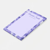 Purple flower pattern border elegant script name ポストイット (アングル)