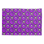 Purple Flower Pattern With Pearl Beads 枕カバー (裏面)