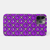 Purple Flower Pattern With Pearl Beads Case-Mate iPhoneケース (裏面(横))
