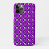 Purple Flower Pattern With Pearl Beads Case-Mate iPhoneケース (裏)