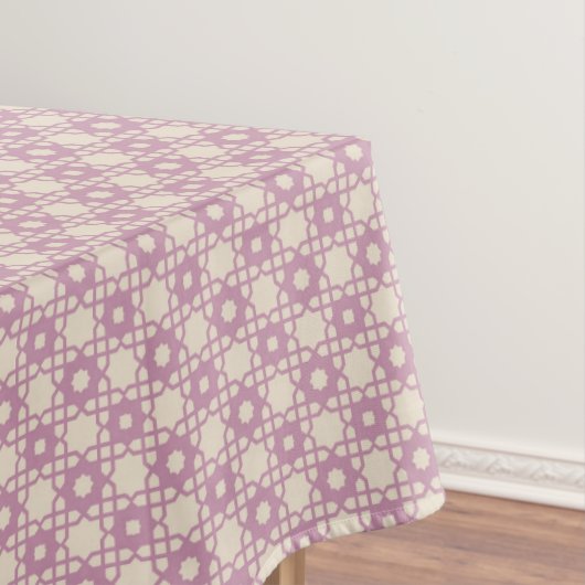Purple Flower Plaid Pattern Tablecloth テーブルクロス (インサイチュ)