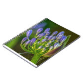 Purple flower Spiral Photo Notebook ノートブック (左側)