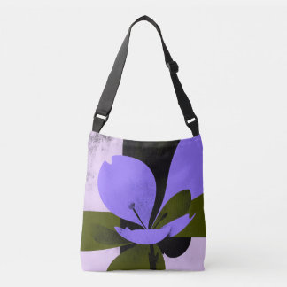 Purple Flower Tote Bag – Modern Abstract Floral De クロスボディバッグ