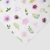 Purple Flowers and Foliage Pattern 薄葉紙 (詳細)