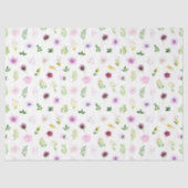 Purple Flowers and Foliage Pattern 薄葉紙 (正面)