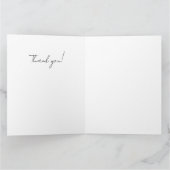 Purple flowers and grey stripes サンキューカード (内部)