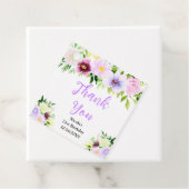 Purple Flowers Birthday Thank You フェイバータグ (インサイチュ)