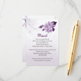 purple flowers botanical  details エンクロージャーカード