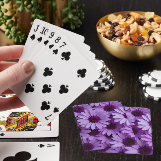 Purple Flowers Classic Playing Cards トランプ