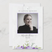 Purple Flowers in Loving Memory for Funeral (正面)