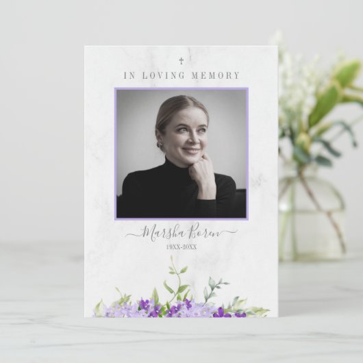 Purple Flowers in Loving Memory for Funeral (スタンド正面)