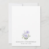Purple Flowers, Lilac Flowers, Boho, Birthday 招待状 (裏面)