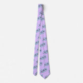 Purple Flowers on Lavender Pattern, Ties ネクタイ (裏面)