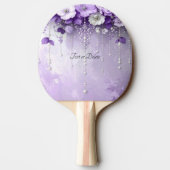 Purple Flowers Ping Pong Paddle 卓球ラケット (裏面)