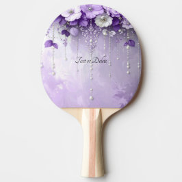 Purple Flowers Ping Pong Paddle 卓球ラケット