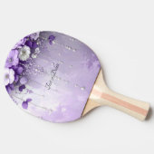 Purple Flowers Ping Pong Paddle 卓球ラケット (横)
