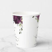 Purple Flowers, Plum Flowers, Boho, Birthday 紙コップ (右)