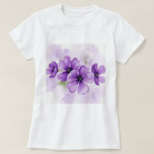 Purple flowers tシャツ (デザイン正面)