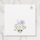 Purple Flowers, White Flowers, Boho, Baby Shower フェイバータグ (裏面)