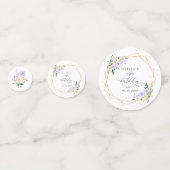 Purple Flowers, White Flowers, Greenery, Birthday コンフェッティ (裏面)