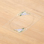 Purple Flowers, White Flowers, Greenery, Sweet 16 アクリル招待状 (レイダウン)