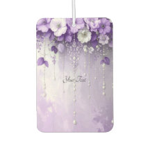 Purple Flowers with Dangling Pearls Air Freshener