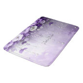 Purple Flowers with Dangling Pearls Bath Mat バスマット (アングル)