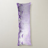 Purple Flowers with Dangling Pearls Body Pillow ボディピロー (裏面 (縦))