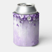 Purple Flowers with Dangling Pearls Can Cooler 缶クーラー (缶裏面)