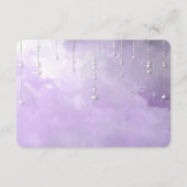 Purple Flowers with Dangling Pearls Detail エンクロージャーカード (裏面)