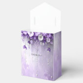 Purple Flowers with Dangling Pearls Favor Box フェイバーボックス (オープン)