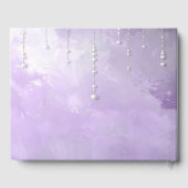 Purple Flowers with Dangling Pearls Guest Book ゲストブック (裏面)