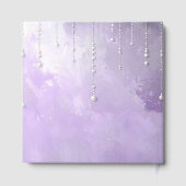 Purple Flowers with Dangling Pearls Guest Book ゲストブック (裏面)