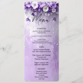 Purple Flowers with Dangling Pearls Menu メニュー