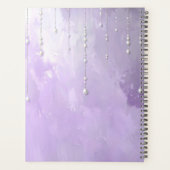 Purple Flowers with Dangling Pearls Planner プランナー手帳 (裏面)