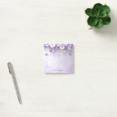 Purple Flowers with Dangling Pearls Post it Notes ポストイット (オフィス)