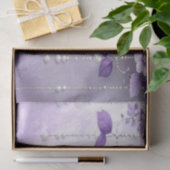 Purple Flowers with Dangling Pearls Tissue Paper 薄葉紙 (ギフト)