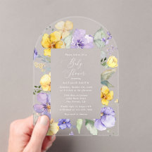 Purple Flowers, Yellow Flowers, Boho, Baby Shower