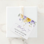Purple Flowers, Yellow Flowers, Boho, Baptism フェイバータグ (インサイチュ)