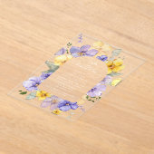 Purple Flowers, Yellow Flowers, Boho, Birthday アクリル招待状 (レイダウン)
