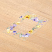 Purple Flowers, Yellow Flowers, Boho, Sweet 16 アクリル招待状 (レイダウン)