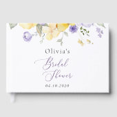 Purple Flowers, Yellow Flowers, Bridal Shower ゲストブック (正面)